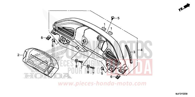 METER for CTX700 ABS DARKNESS BLACK METALLIC (NH463) from 2014